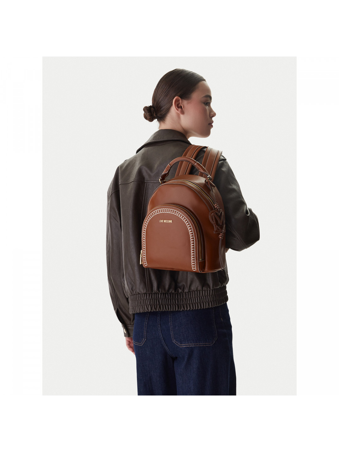 Batoh LOVE MOSCHINO JC4094PP1OLI0200 Hnědá